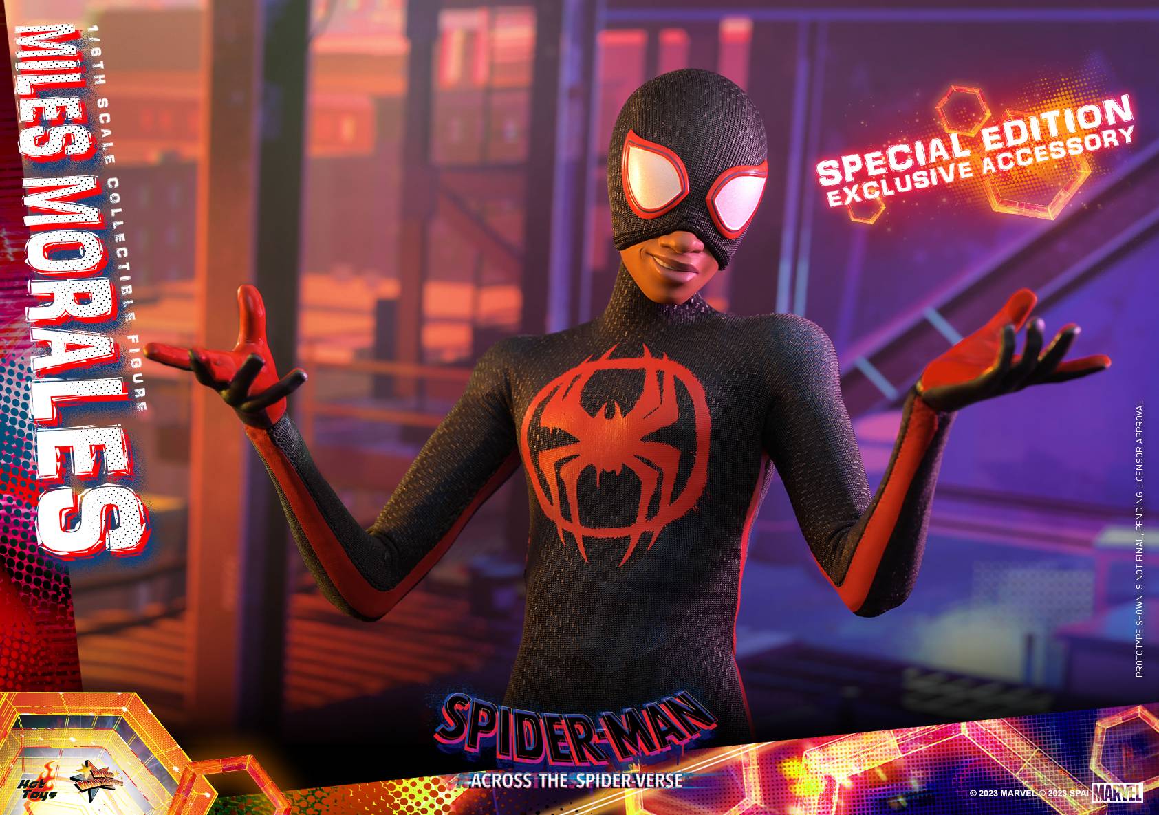 Miles Morales Hot Toys MMS710 Spider Man Across The Spider Verse 1 6th Scale Collectible Figure