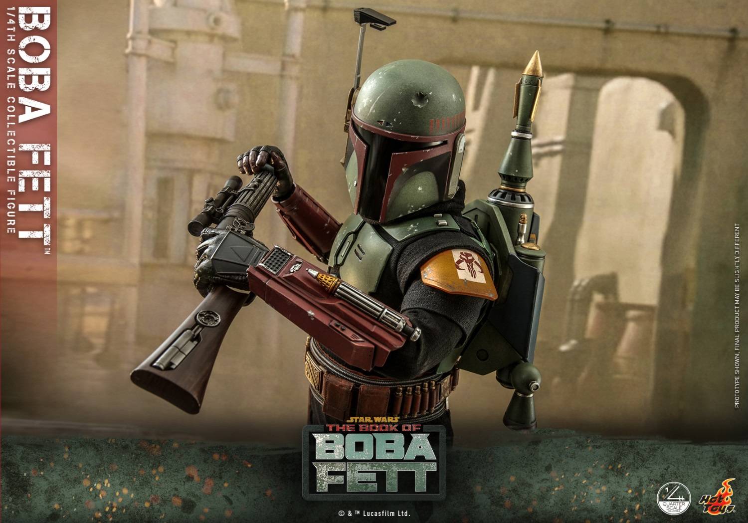 Boba Fett Hot Toys QS022 Star Wars The Book Of Boba Fett 1 4th Scale Collectible Figure