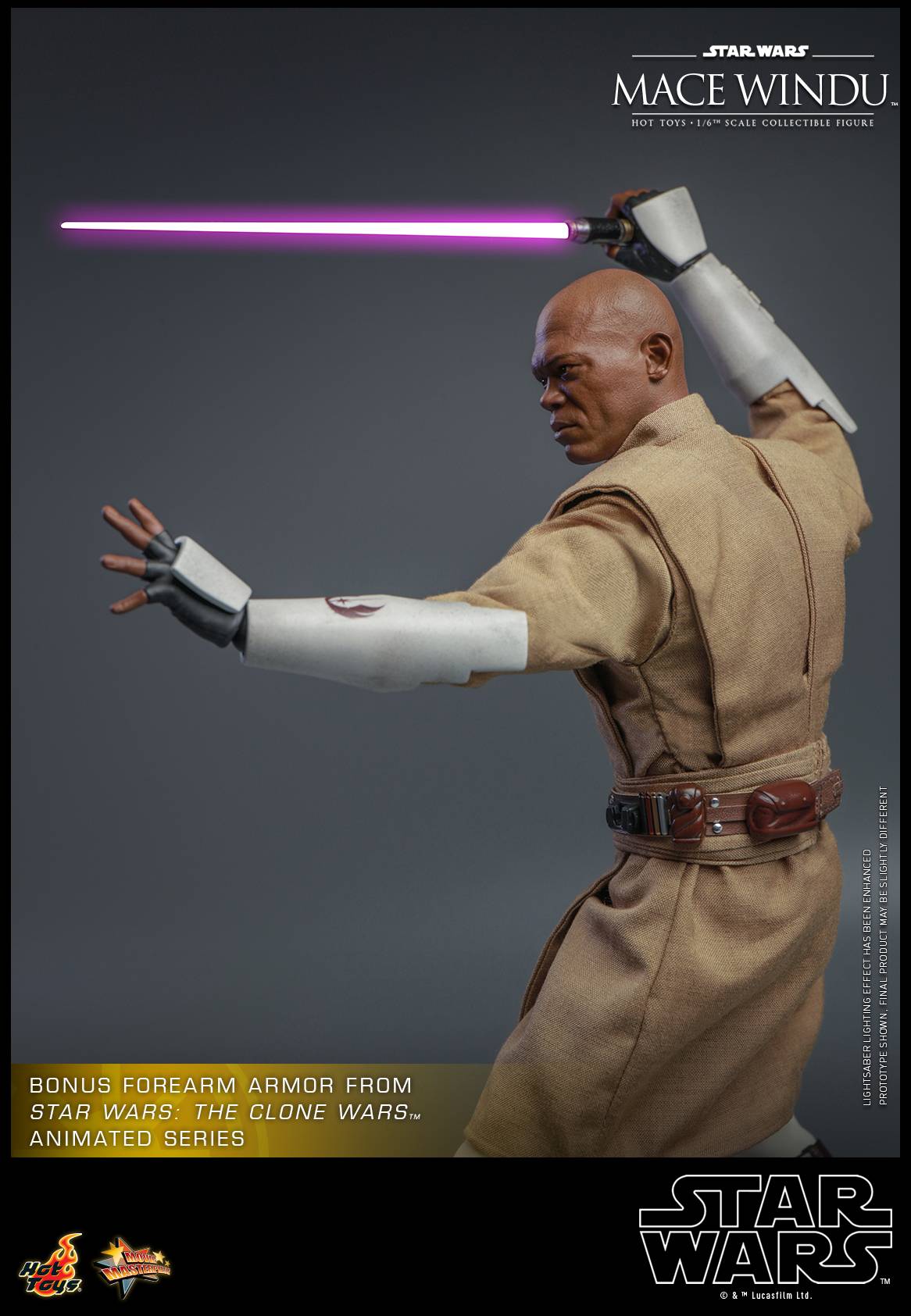 Mace Windu Hot Toys MMS681 Star Wars Attack of the Clones 1/6th