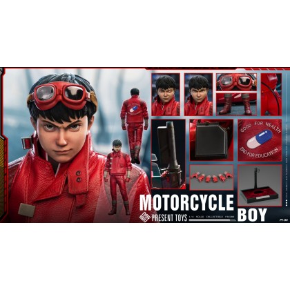 PRESENT TOYS PT-SP64 モーターアキラ 金田バイク akira PRESENT TOYS PT-sp64 1/6 AKIRA Motorcycle Boy Collectible