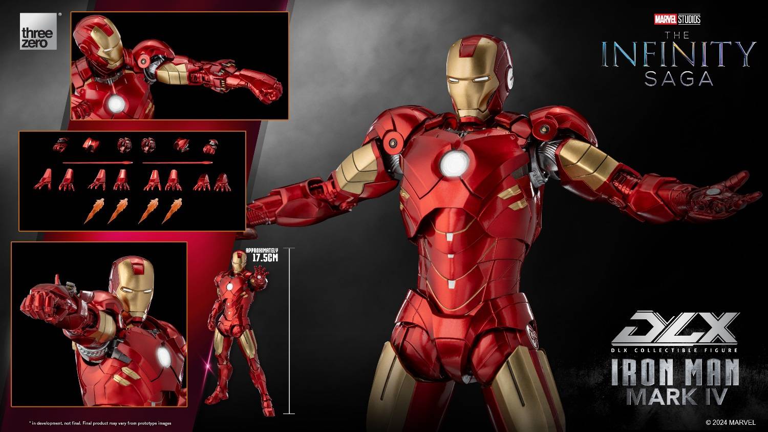 ThreeZero 3Z05010W0 Marvel Studios The Infinity Saga DLX Iron Man