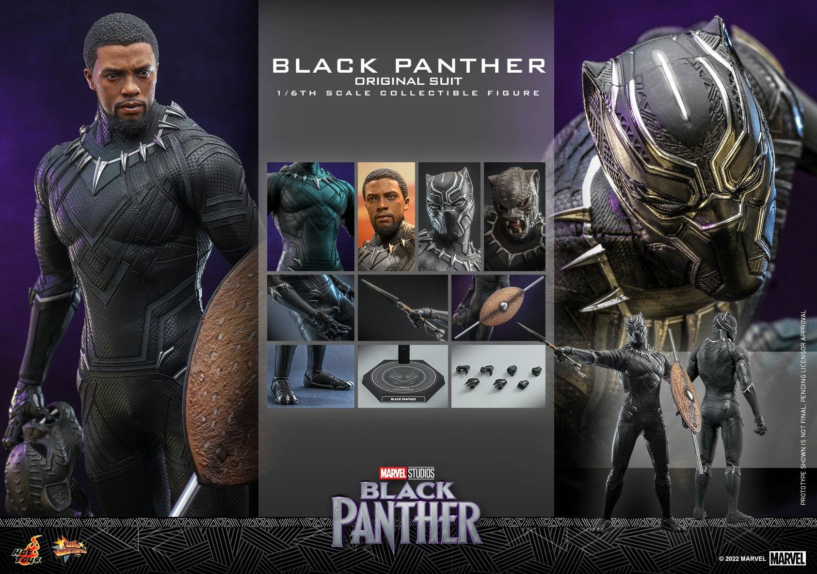 Black Panther (Original Suit) Hot Toys MMS671 1/6th scale Collectible