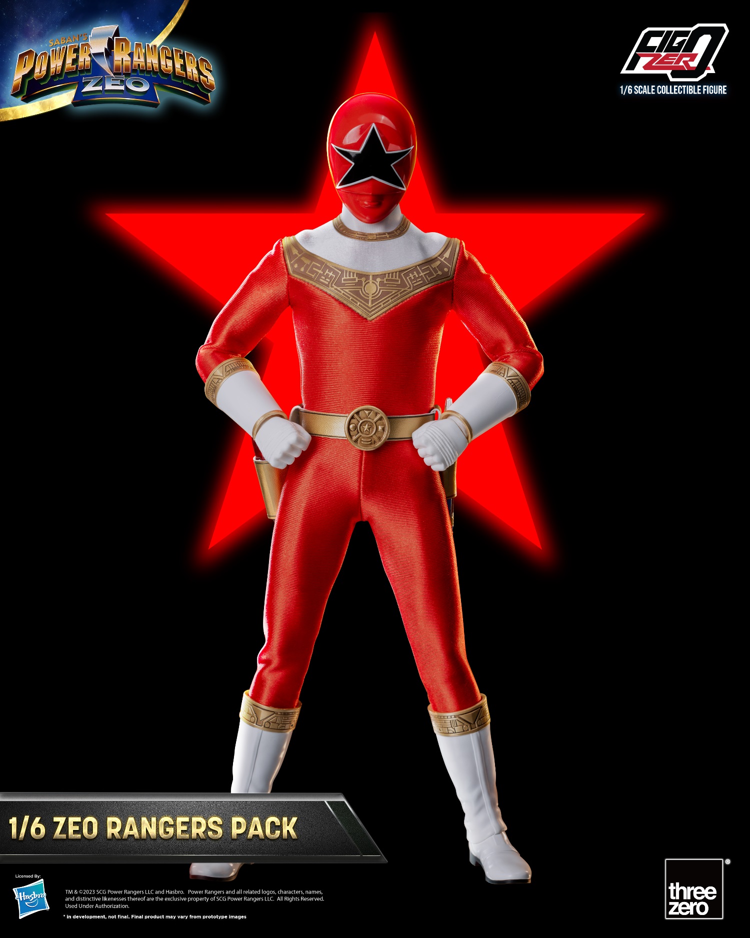 Zeo Ranger V Red Threezero 3Z05870W0 FigZero Power Rangers Zeo 1/6th