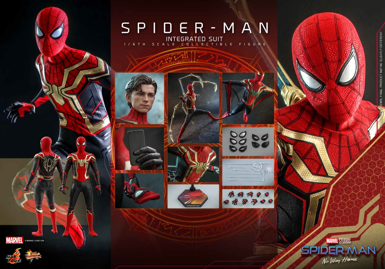 Spider-Man (Integrated Suit) - Hot Toys MMS623 Spider-Man No Way Home 1/6th Scale Collectible Figure -superhero-scifi-robot Sales 2023 oDMSWyDt1637153721