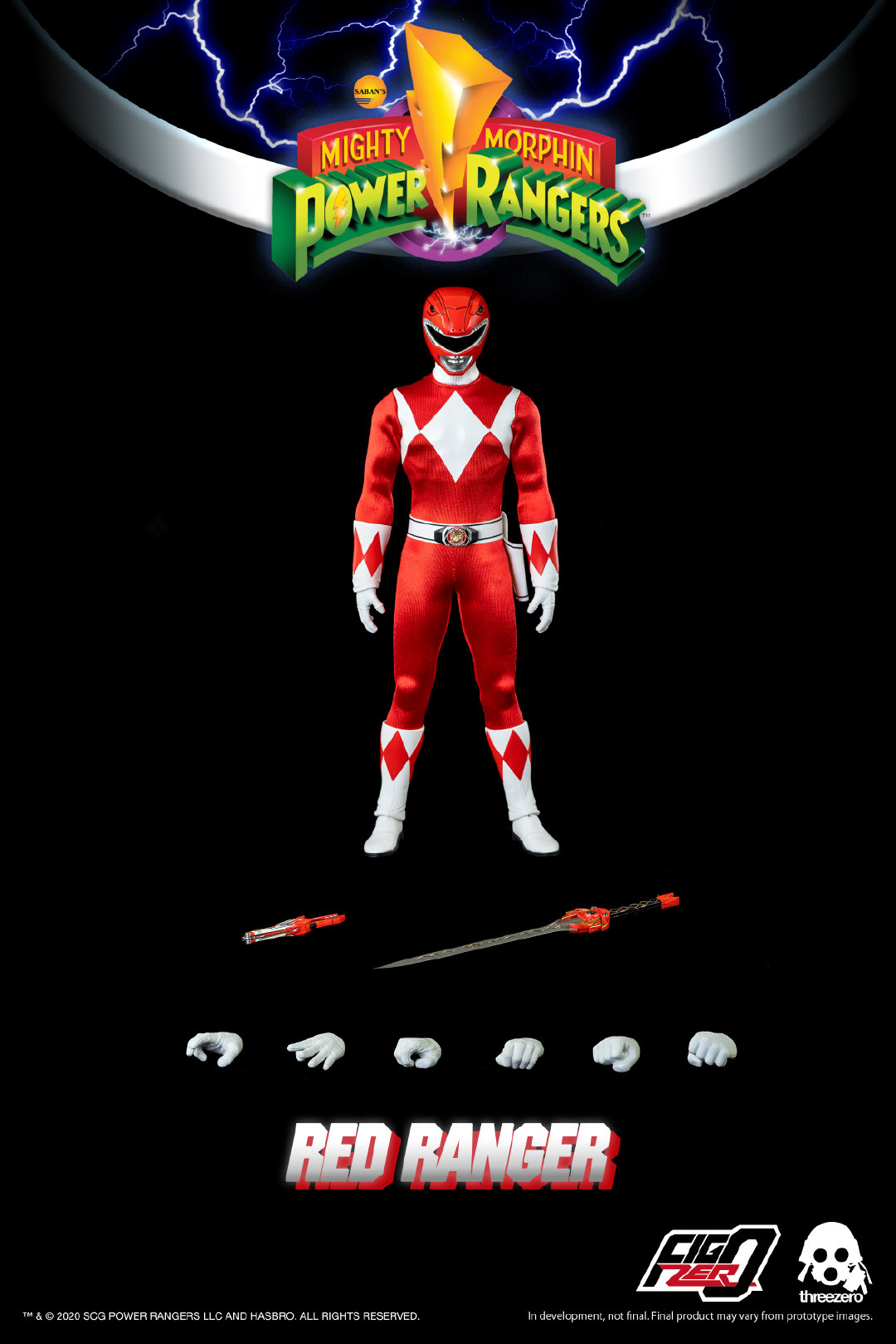 Red Ranger - ThreeZero Mighty Morphin Power Rangers 1/6th Scale Collectible Figures -action_heroes_kaiju Sales Store