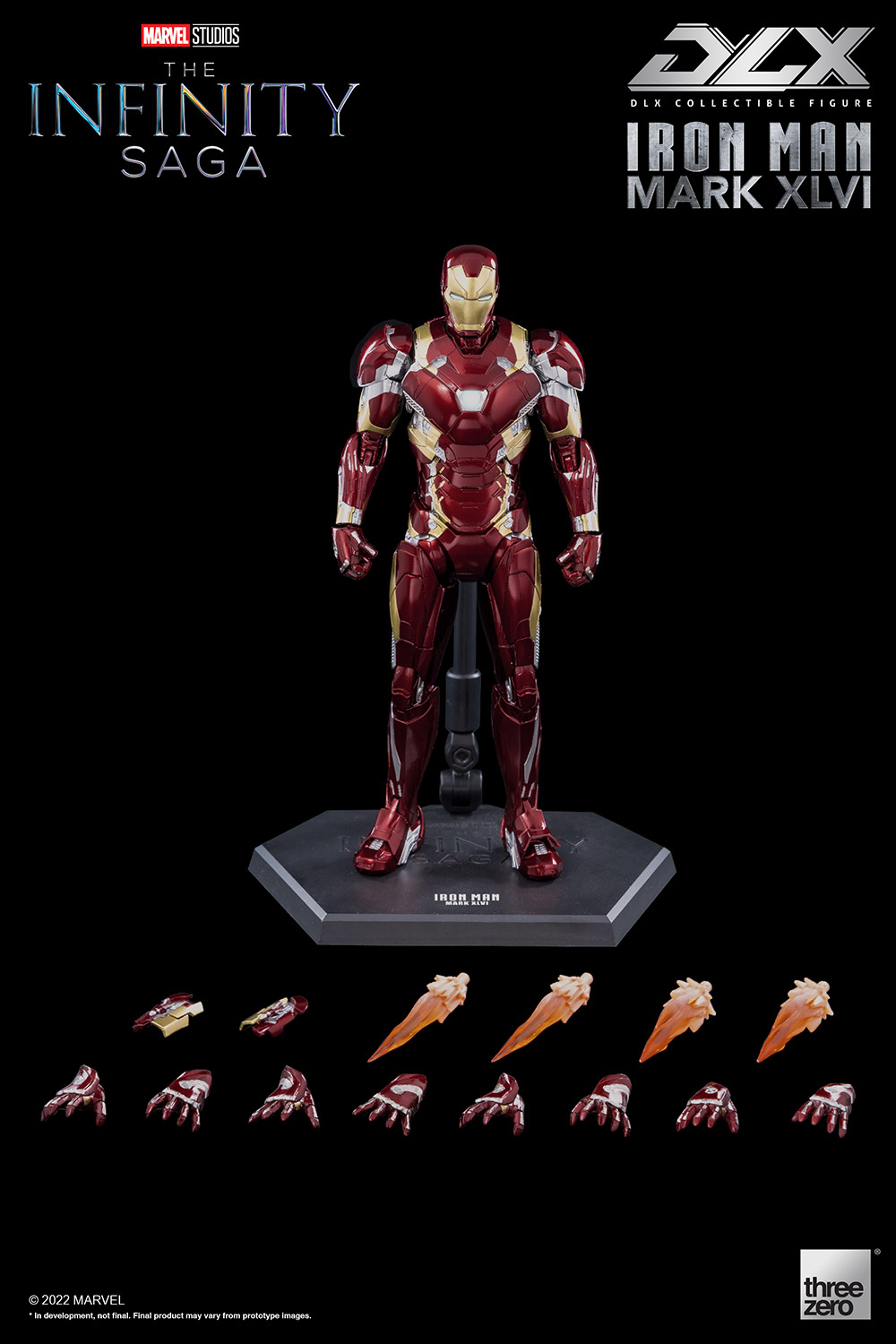 Iron Man Mark 46 - ThreeZero The Infinity Saga 1/12th Scale DLX Collectible Figure Series -superhero-scifi-robot Sales 2023